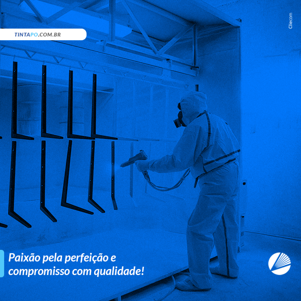 A Pintura Eletrostática garante a flexibilidade da peça sem ofender a pintura.